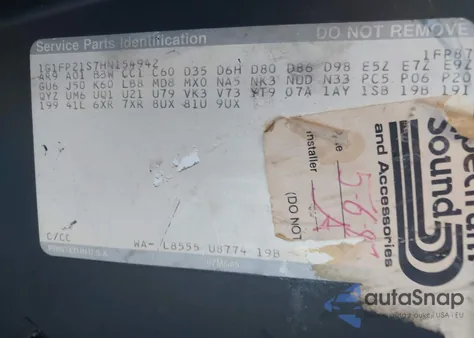 1987 Chevrolet Camaro from USA, damaged, VIN 1G1FP21S7HN154942